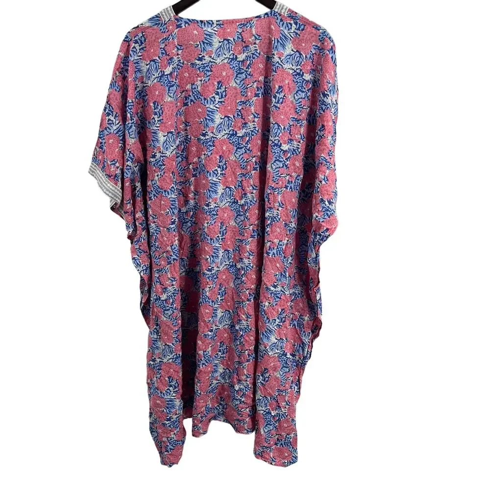 Revolve Hat Attack Printed Cover Up Caftan in Pink Floral Women's OS‎